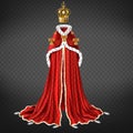 Medieval monarch ceremonial cloth realistic vector