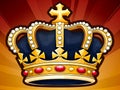 Royal golden crown with jewels. Symbols of United Kingdom monarchy. Ai Generative illustration Royalty Free Stock Photo