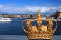 Royal golden crown (Stockholm, Sweden) Royalty Free Stock Photo