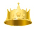 Royal golden crown vetor illustration Royalty Free Stock Photo