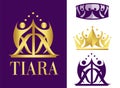 Royal golden logotype. Business company logo. Corporate identity design element.