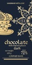 Royal golden packaging design of chocolate bars. Easy editable packaging template. Half of snowflake or mandala - flower