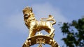 royal golden statue next to Buckingham palace Royalty Free Stock Photo