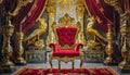 Royal golden throne