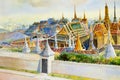 Royal grand palace and Wat phra keaw in Bangkok, Thailand.