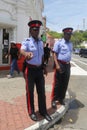 Royal Grenada Police officers in St. George`s, Grenada