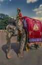 Royal Guard on Elephant Parade in Mysore Dasara procession Karnatala