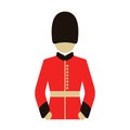 Royal guard flat style vector icon. London symbol illustration.