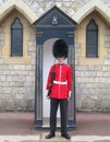 Royal guard in red uniform Royalty Free Stock Photo