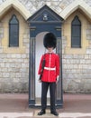Royal guard in red uniform