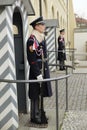 Royal guard on their duty at Prague Castle