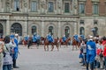 The Royal Guards Ceremony at the Royal Palace of Stockholm, part of the preserved historical tradition Royalty Free Stock Photo