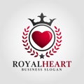 Classic Royal heart Logo template