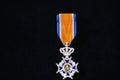 Royal honor as a member of the order of Oranje Nassau, which is often awarded to people who volunteer for a long time for society Royalty Free Stock Photo