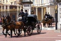 Royal horse buggy at queens birthday celebration rehearsal 2019. Buckingham palace, UK