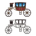 Royal horse chariot for travel or vintage carriage