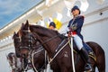 Royal Horse Guards at the Grand Palace in Bangkok Royalty Free Stock Photo