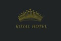 Royal hote logo Royalty Free Stock Photo