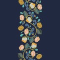 Royal intarsia style floral border.