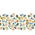 Royal intarsia style floral border.