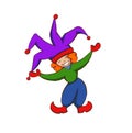 Royal jester dancing