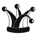 Royal jester hat icon, simple style