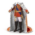 Royal King Costume on White 3D Illustration