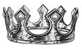 Royal King Crown Vintage Retro Style Illustration