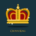 Royal king or queen crown, pope tiara icon