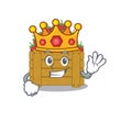 The Royal King of strawberry fruit boxcartoon character design with crown