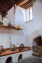 Royal kitchen 16th century of Hampton court, Tudors time. Royalty Free Stock Photo