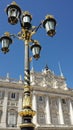 Royal lantern Square Royal Palace in Madrid Royalty Free Stock Photo