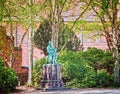 Royal Library Gardens, Copenhagen: statue of SÃÂ¸ren Kierkegaard Royalty Free Stock Photo