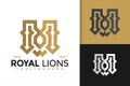 Royal Lion Creative Logo Design Vector Template Royalty Free Stock Photo