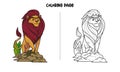 The Royal Lion King Coloring Page