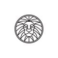 Royal Lion King logo design inspiration - Vector Royalty Free Stock Photo