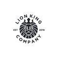 Royal Lion King logo design inspiration - Vector Royalty Free Stock Photo