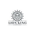 Royal Lion King logo design inspiration - Vector Royalty Free Stock Photo