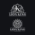 Royal Lion King logo design inspiration - Vector Royalty Free Stock Photo