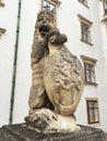 Royal Lion Statue, Hofburg Palace in Vienna Royalty Free Stock Photo