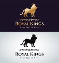 Royal logo vector lion silhouette