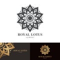 Royal lotus symbol icon design