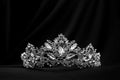 Royal luxury diadem with crystals, diamonds. Treasure Royalty Free Stock Photo