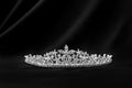 Royal luxury diadem with crystals, marquise diamonds. Royalty Free Stock Photo