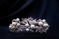 Royal luxury diadem with crystals, perls and diamonds. Accessories Royalty Free Stock Photo