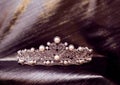 Royal luxury wedding diadem with pearls.