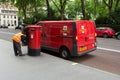 Royal Mail man collecting the post