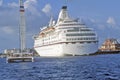 Royal Majesty cruise ship at dock at the Sunset Pier, Key West, Florida Royalty Free Stock Photo