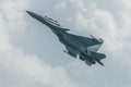 Royal Malaysian Airforce Su-30 at the Singapore Airshow 2016 Royalty Free Stock Photo