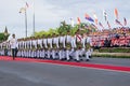 Royal Malaysian Police marching during Malaysia Independence Day